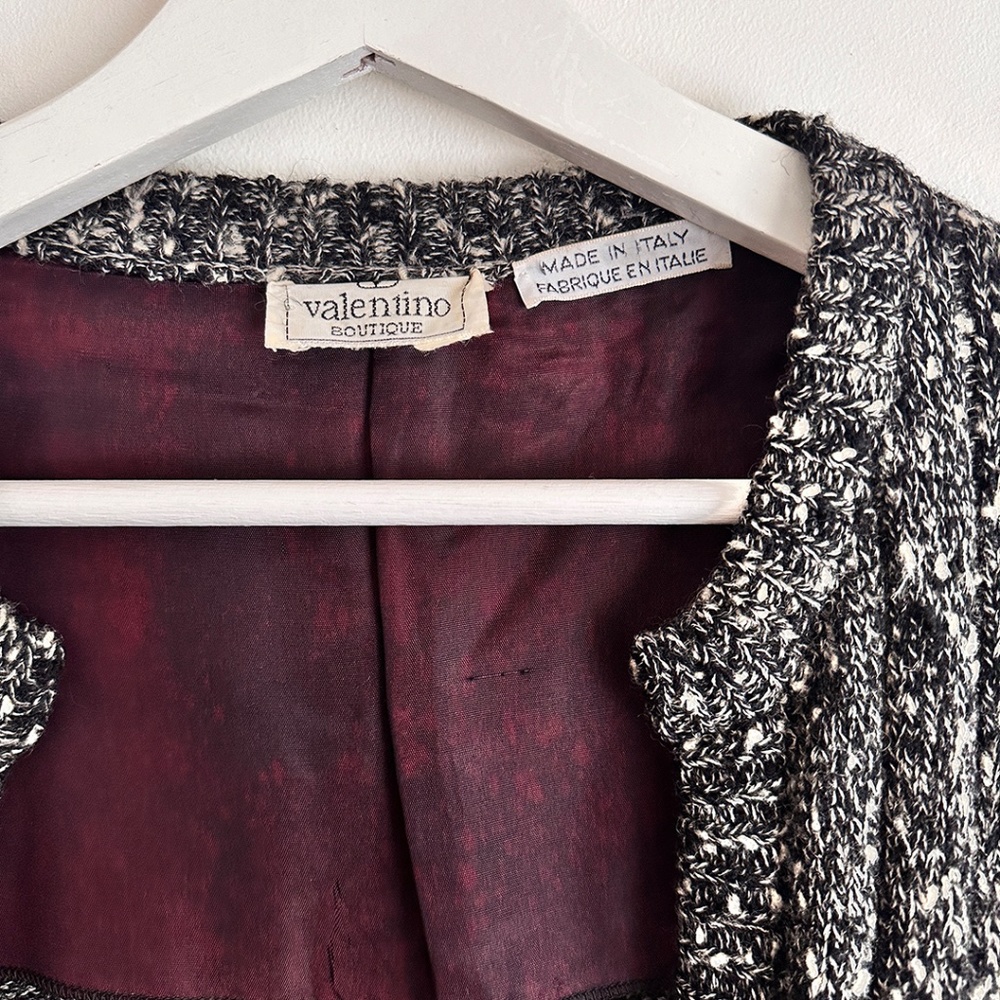 vintage Valentino italy knit sweater cardigan coat maryam nassir zadeh 70s 80s S - Picture 4 of 11